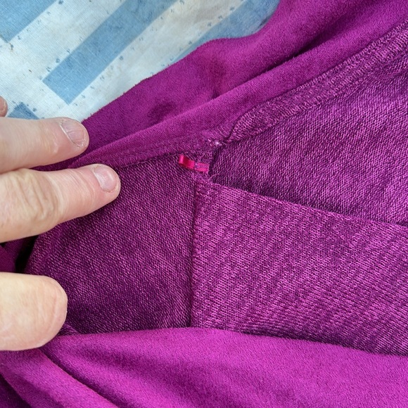 Alfred Dunner Petite Stretch Knit Purple Shirt Jacket Combo Cascading Front PL - Picture 13 of 15